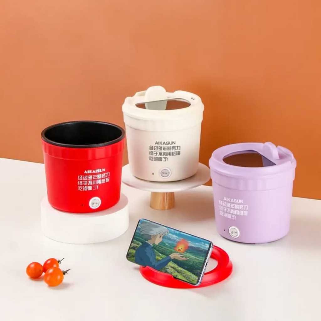 Panci Listrik Wajan Listrik Alat Masak Panci Anti Lengket Panci Listrik Multifungsi Mini Rice Cooker