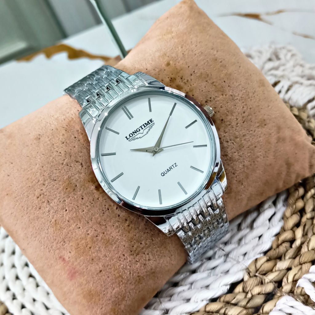 jam tangan pria Longtime Original jam tangan pria tali rantai stainless stell jam tangan casual pria