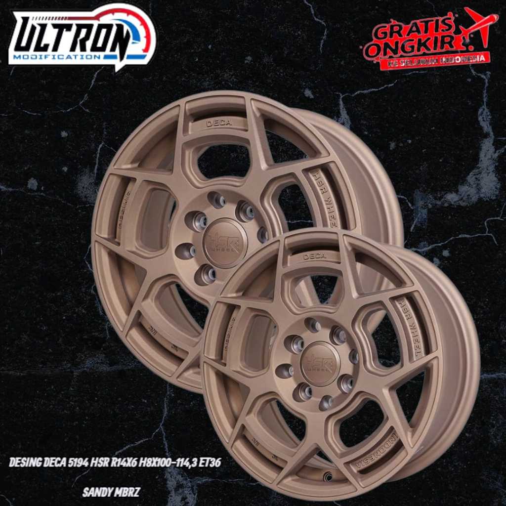 PROMO VELG R14 HSR DESING DECA PELEK RACING 14 MOBIL AGYA CALYA AYLA BRIO XENIA AVANZA
