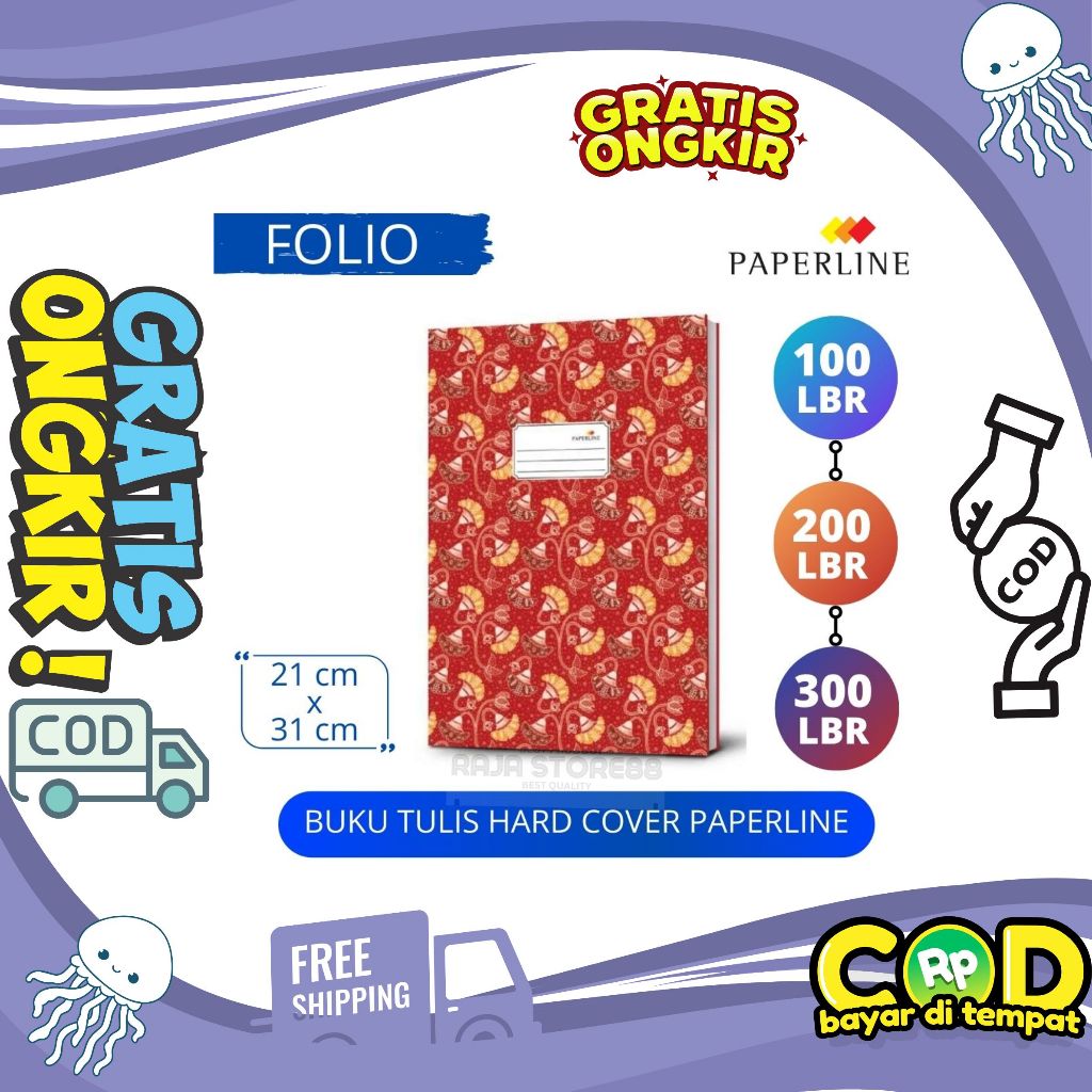 

Buku Hard Cover Paperline Folio F4 100 200 Lembar