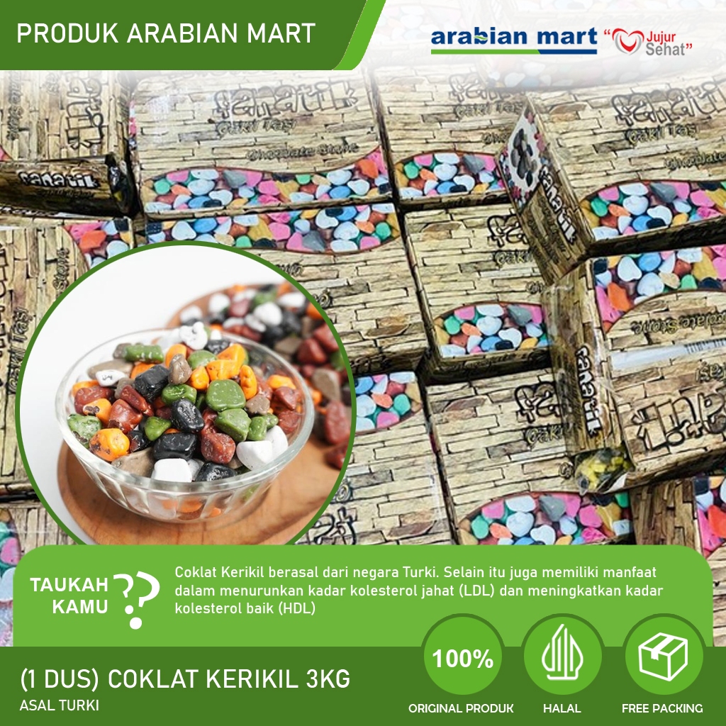 

Arabian Food Cokelat Kerikil 5kg Khas Turki Kualitas Premium