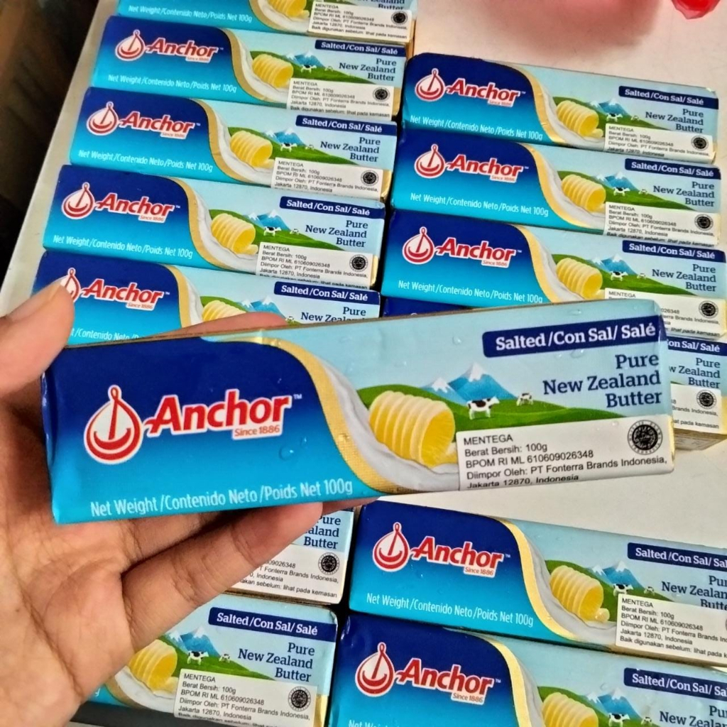 

[oddsolshop] pekanbaru/Anchor Pure New Zealand Butter 100GR Salted Unsalted Mentega Asin Tawar