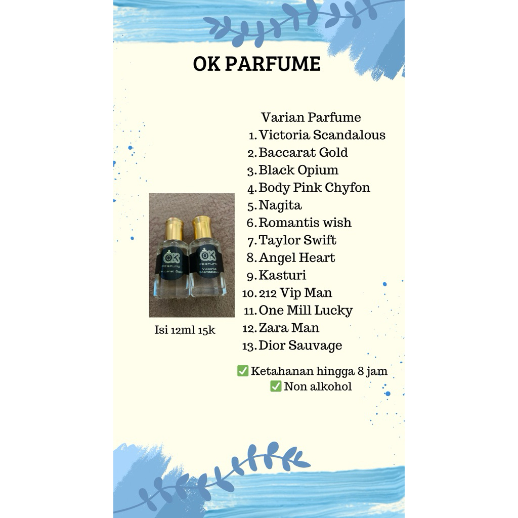 Ok Parfume Mini minimal order 2 Botol