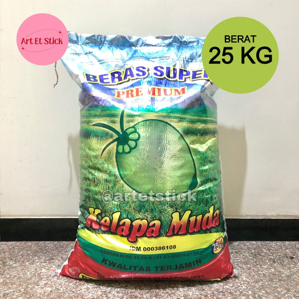 

Beras Kelapa Muda 25 Kg - Super Premium Pulen Wangi