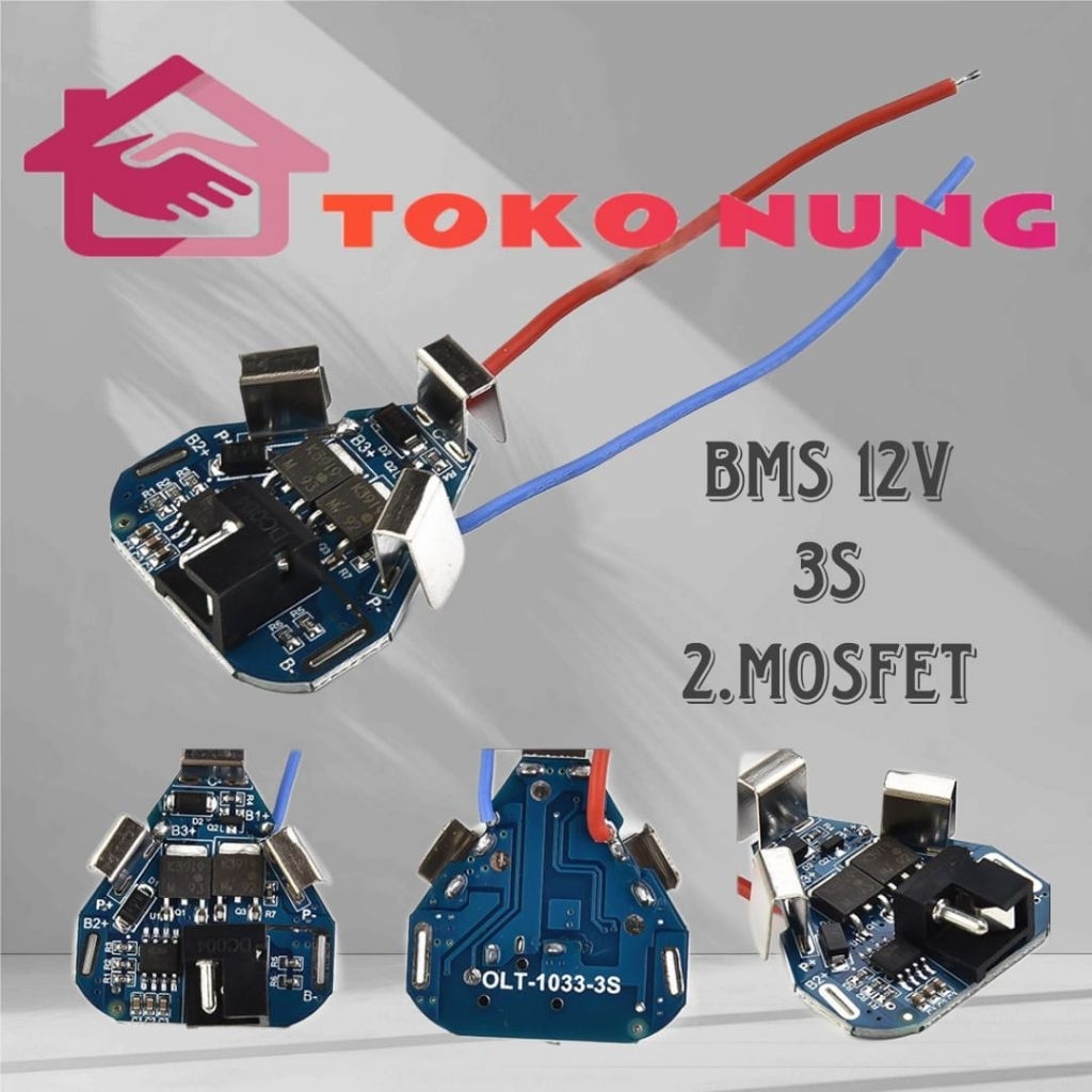 MODUL BMS 3S BATERAI BOR IMPACT GERINDA 12V 13V 15V 98V 198V CORDLESS LITHIUM BISA BUAT JLD XENNON H