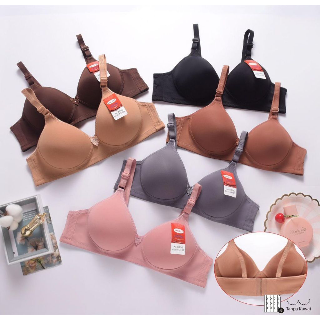 GROSIR Bh Bra Remaja Dewasa Kekinian ||  Bh Wanita Tanpa Kawat Isi 3pcs