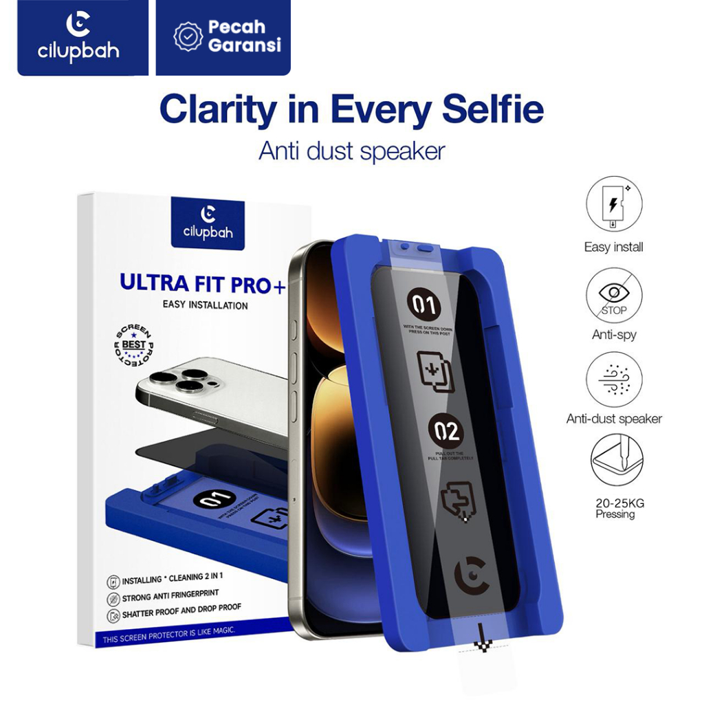 CILUPBAH Ultra Fit HD Pro+ Tempered Glass Screen Protector Glossy SPY Private for iPhone X XR XS 11 