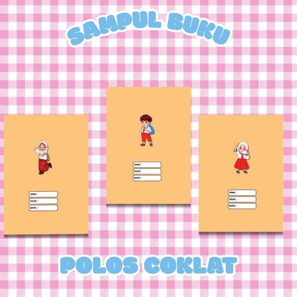

SAMPUL BUKU POLOS COKLAT UKURAN A5 STANDART ISI 10pcs