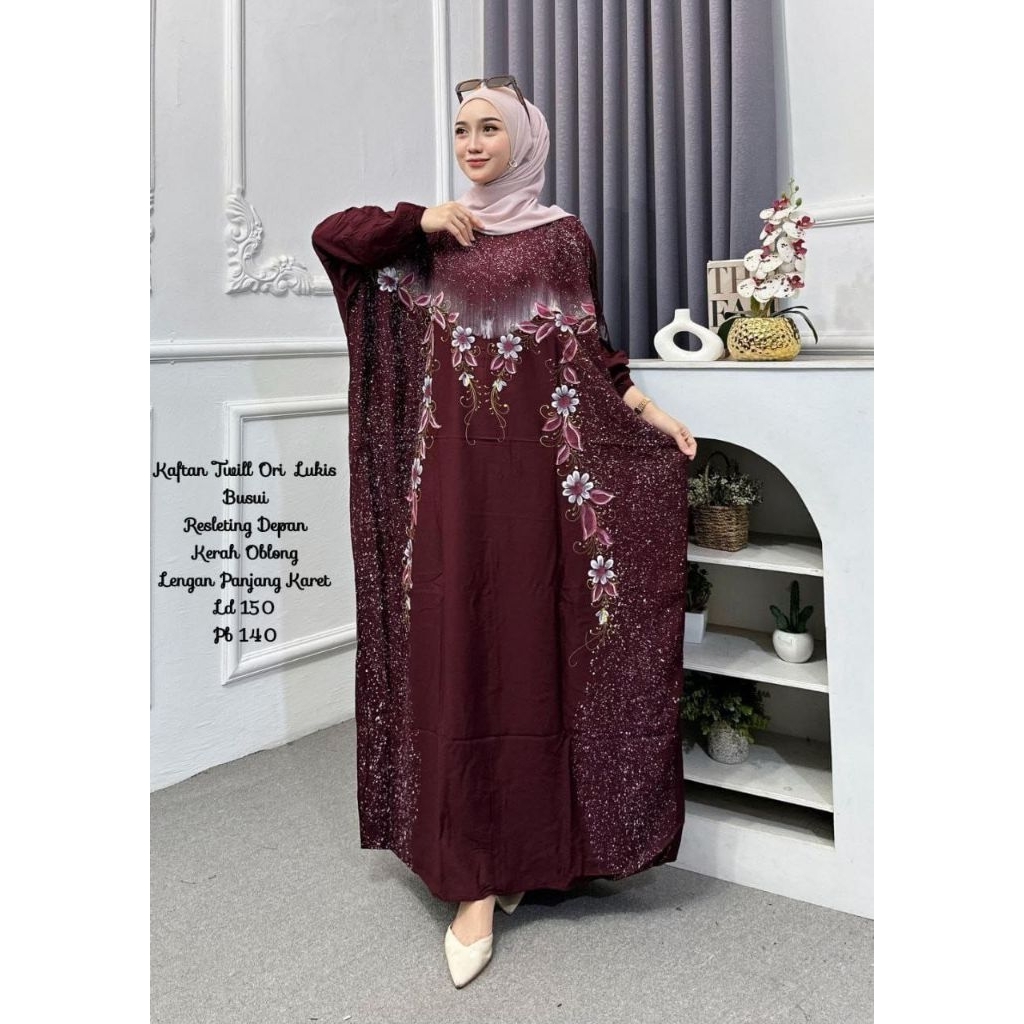 KAFTAN JUMBO TWILL ORI/ GAMIS KAFTAN/ KAFTAN HITAM/ KAFTAN TUIL/ KAFTAN MALAMAN/ BATIK/ GAMIS JUMBO/