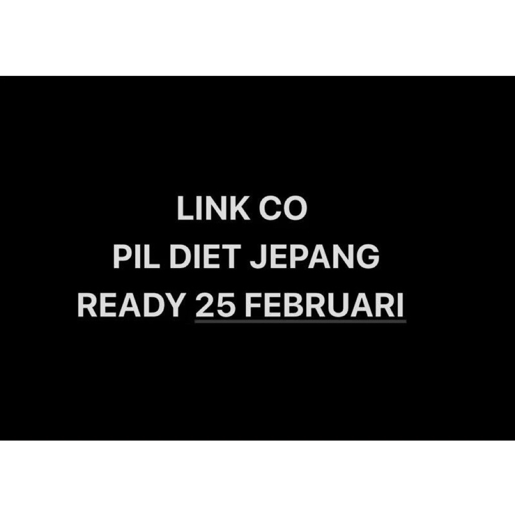 READY STOCK OBAT DIET JEPANG