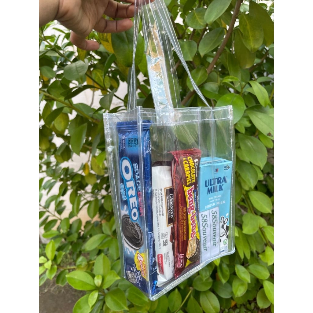 

BISA COD Tas Mika Transparan (Ready Langsung Kirim) p.15*t.20*l.5 PwC