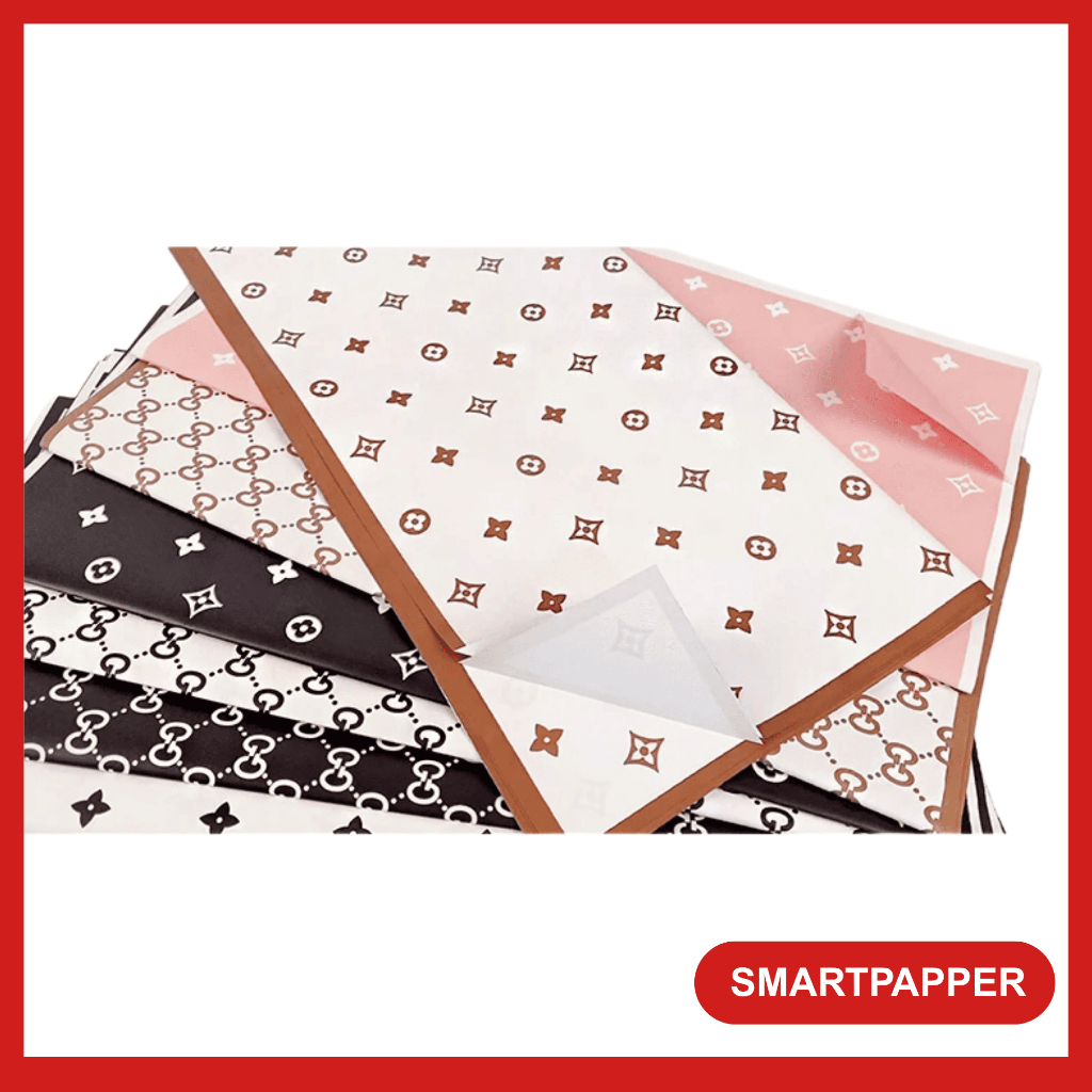 

Kertas Buket BUNGA PLASTIK Branded Merek Bunga Cellophane Buket Kertas Bunga Paper Flower Wrapping ECER PERLEMBAR KB120