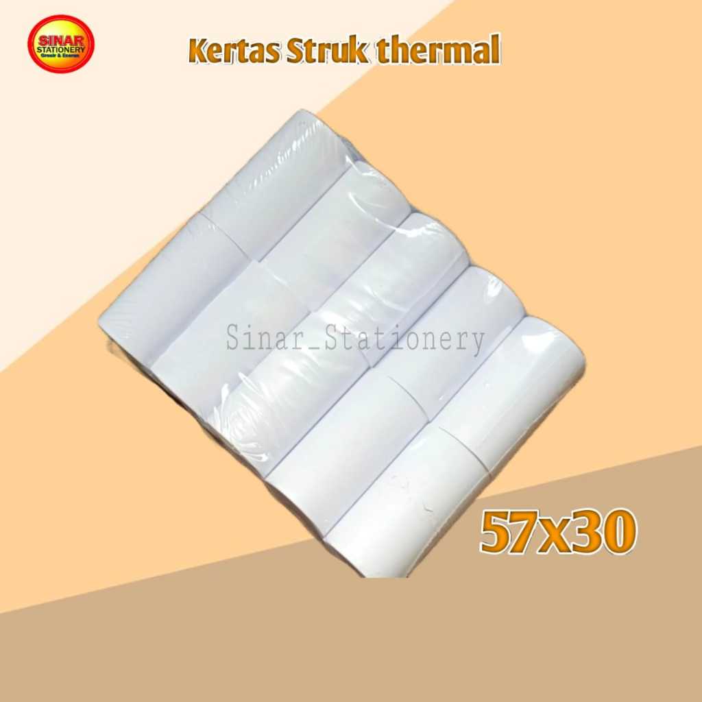 

IWARE Kertas Thermal kertas kasir 57x30 mm printer thermal perpak