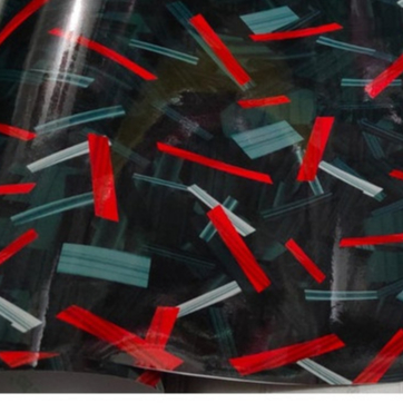 SKOTLET BAHAN STICKER STIKER CARBON FORGET VIRAL MERAH (METER)