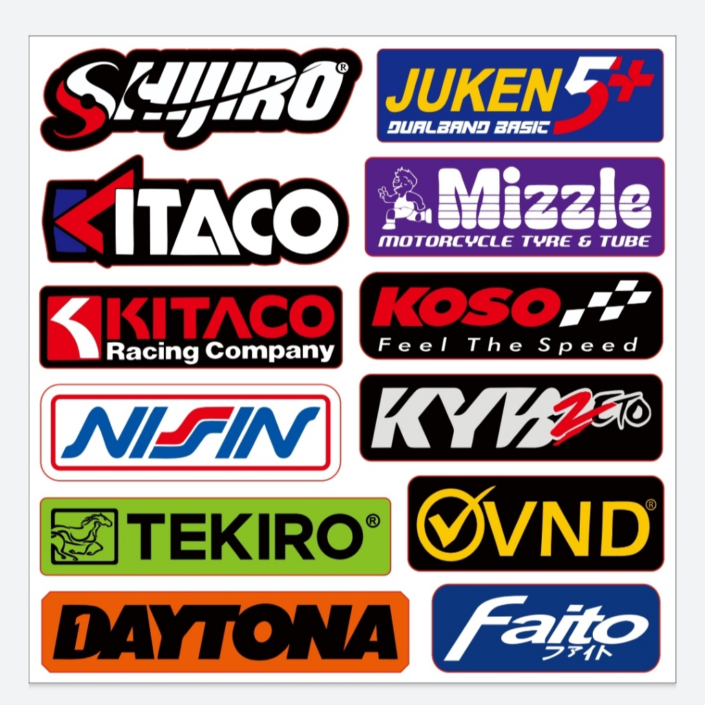 

Stiker Pack Racing Logo Shijiro Kitaco Tekiro Faito