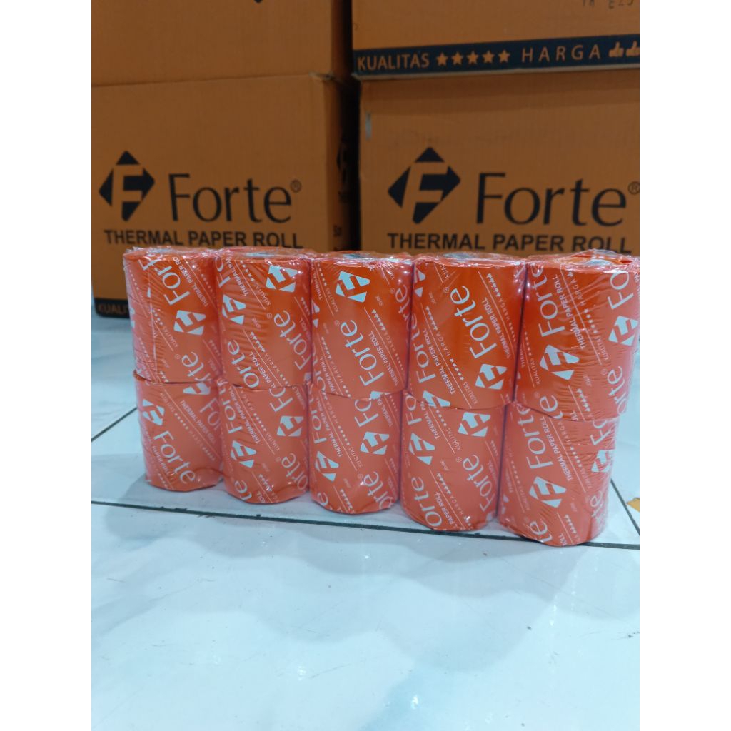 

Kertas Thermal forte 57x47 isi 10 pcs kertas nota/kertas struk