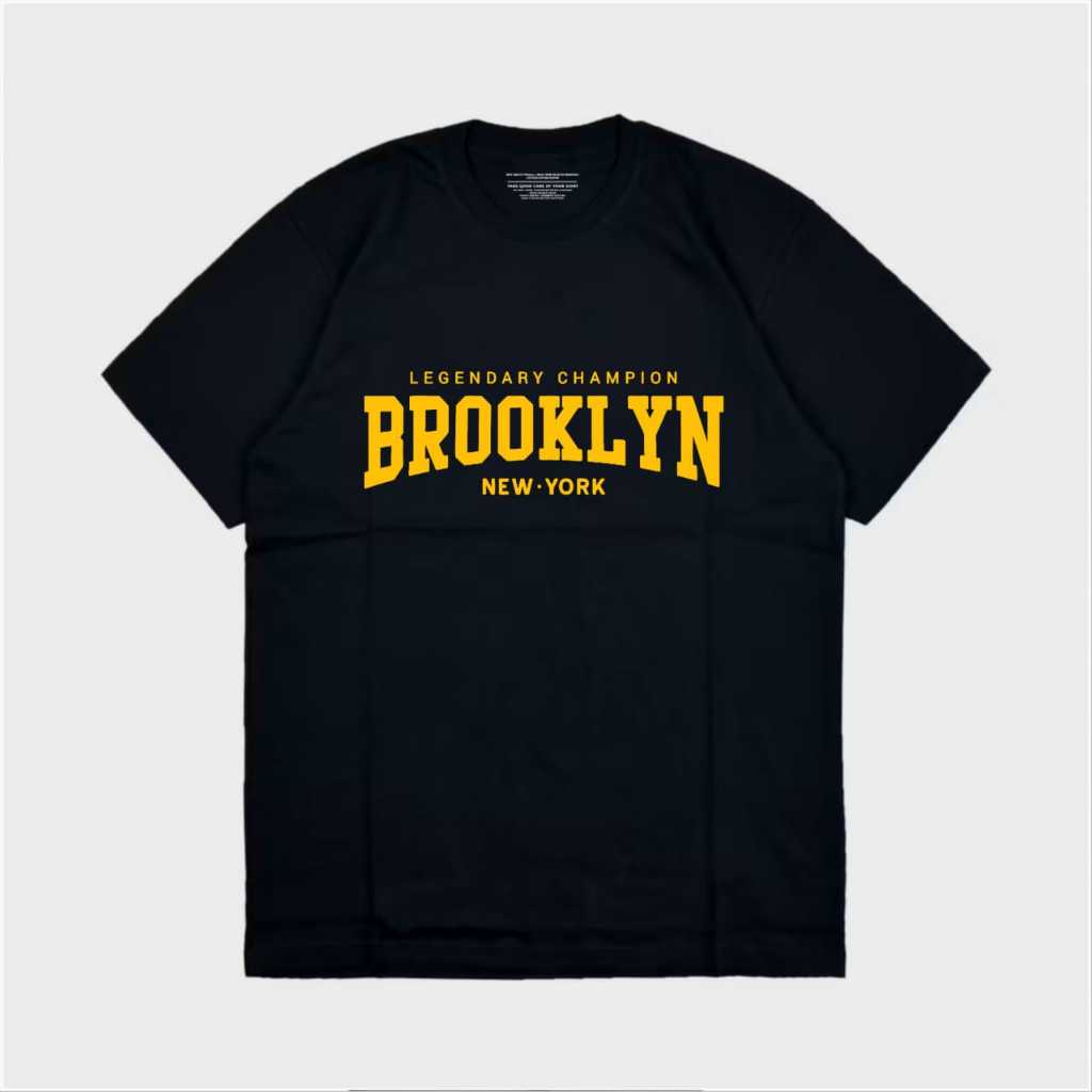 Baju Kaos Pria Distro Brooklyn Keren Kualitas Premium | Kaos Pria Distro | Kaos Putih Pria | Kaos Di