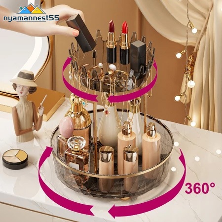 Rak Kosmetik Aesthetic - Tempat Make Up / Rak Perhiasan Kalung Cincin Anting Gelang COD