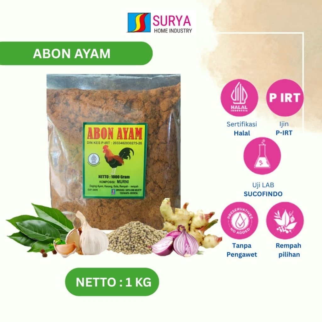 

Kiloan - Abon ayam gurih, lezat, dan bergizi