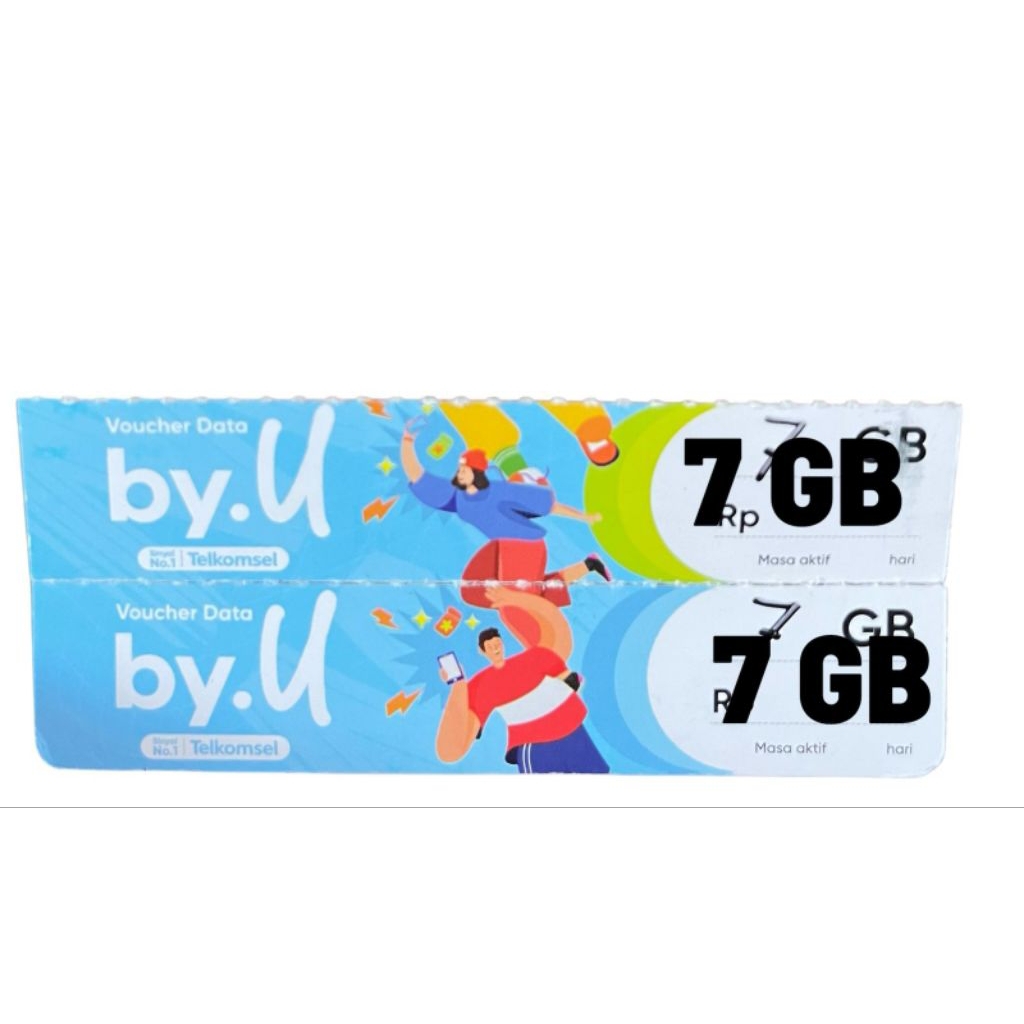 Voucher by.U Telkomsel 7GB Nasional | Kuota 24 Jam | Voucher Fisik Original
