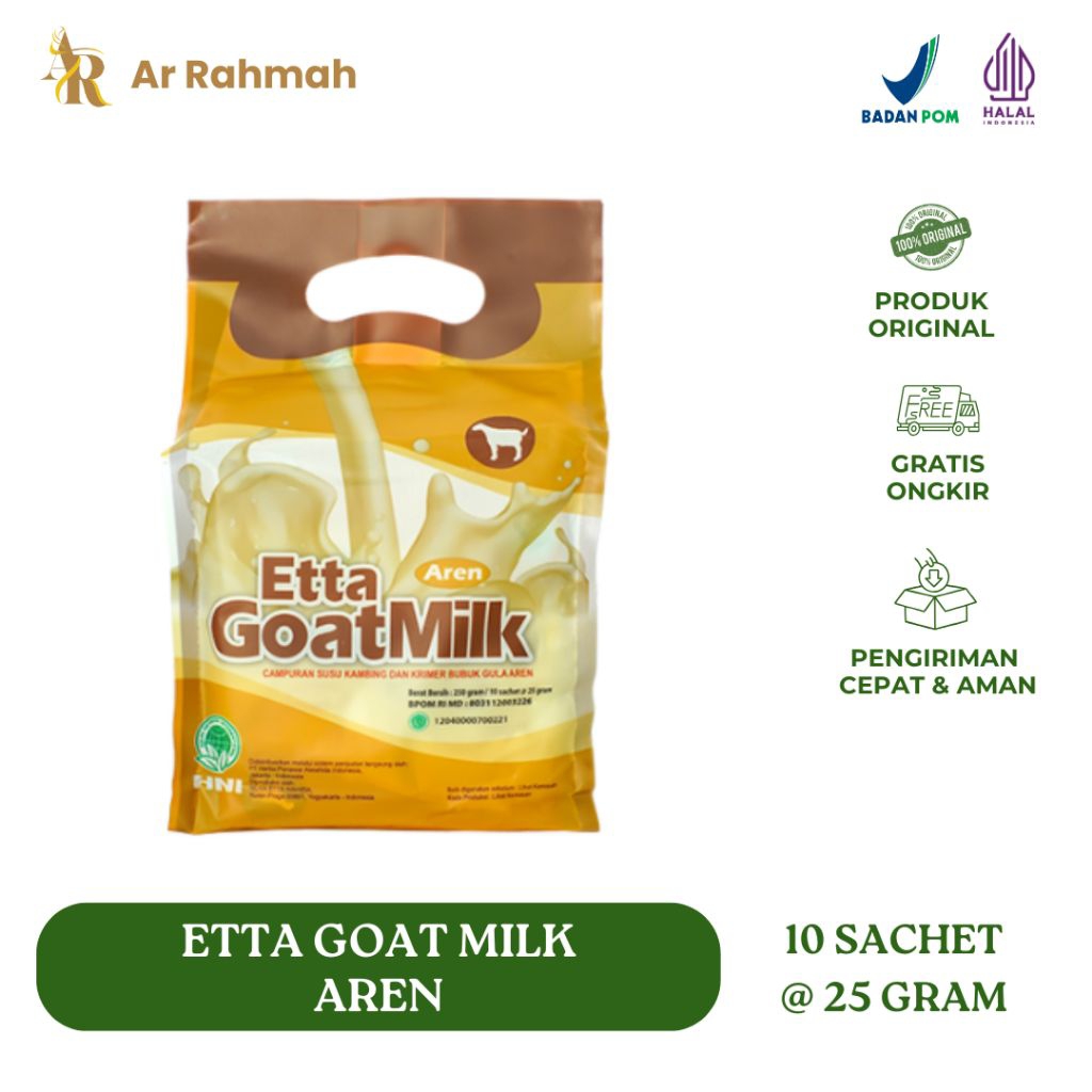 

Ar Rahmah | Etta Goat Milk HNI – EGM Gula Aren – Rasa Manis Alami – 100% Produk Original