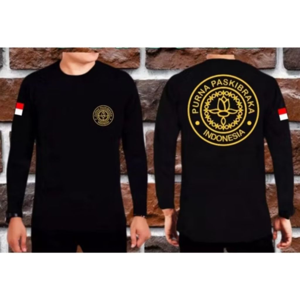 KAOS LENGAN PANJANG T-SHIRT PURNA PASKIBRAKA INDONESIA FREE NAMA