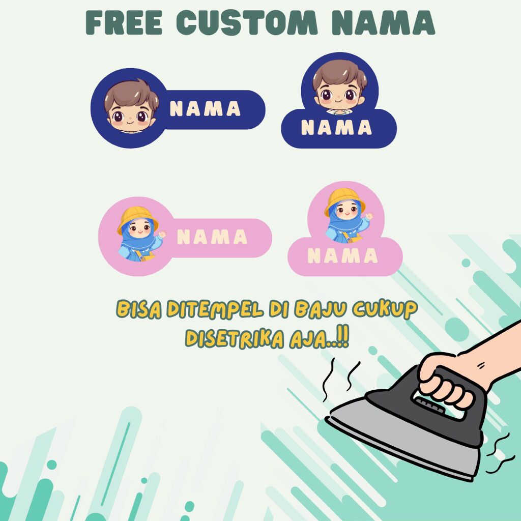 SABLON CUSTOM SETRIKA SABLON STICKER BAJU