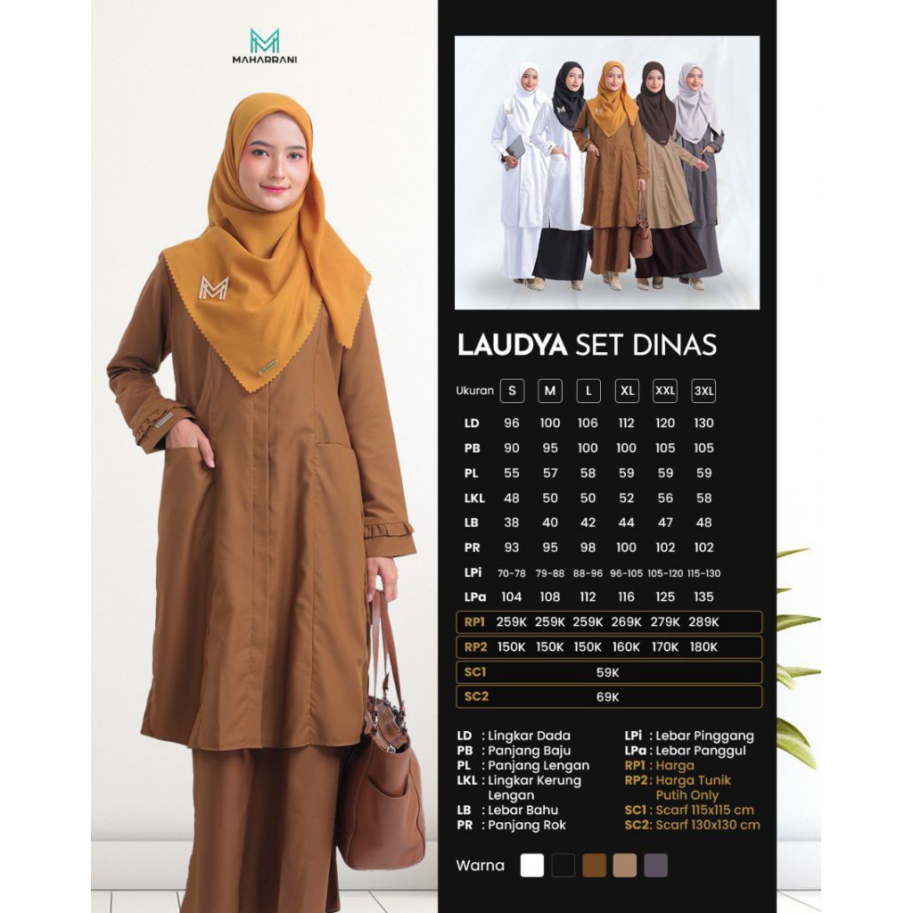 Baju Set Dinas Pemda/baju PNS/Baju set Rok dan Tunik By maharrani