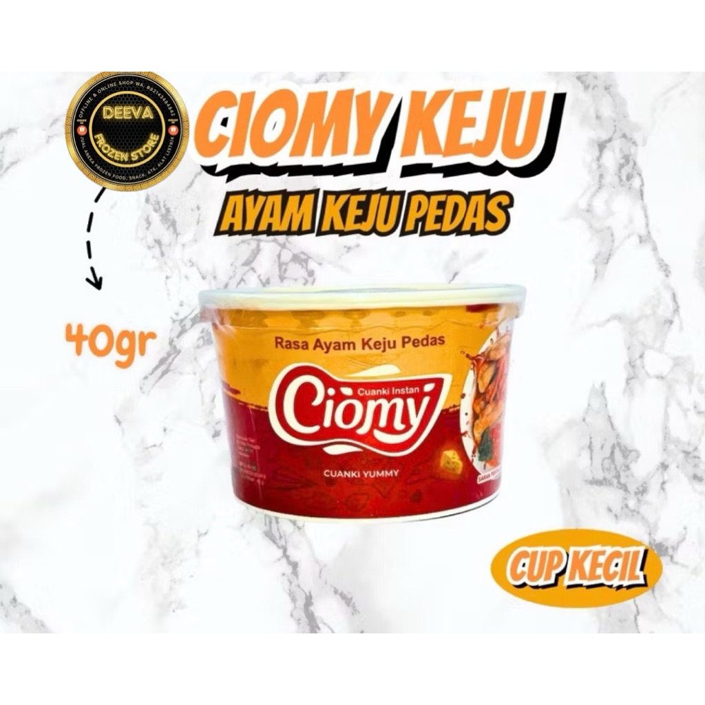 

CIOMY - Cuanki Cup Ayam Pedas Kuah Keju Lite 40gr Halal Praktis / Ciomy Cuanki Cheese Cup Lite