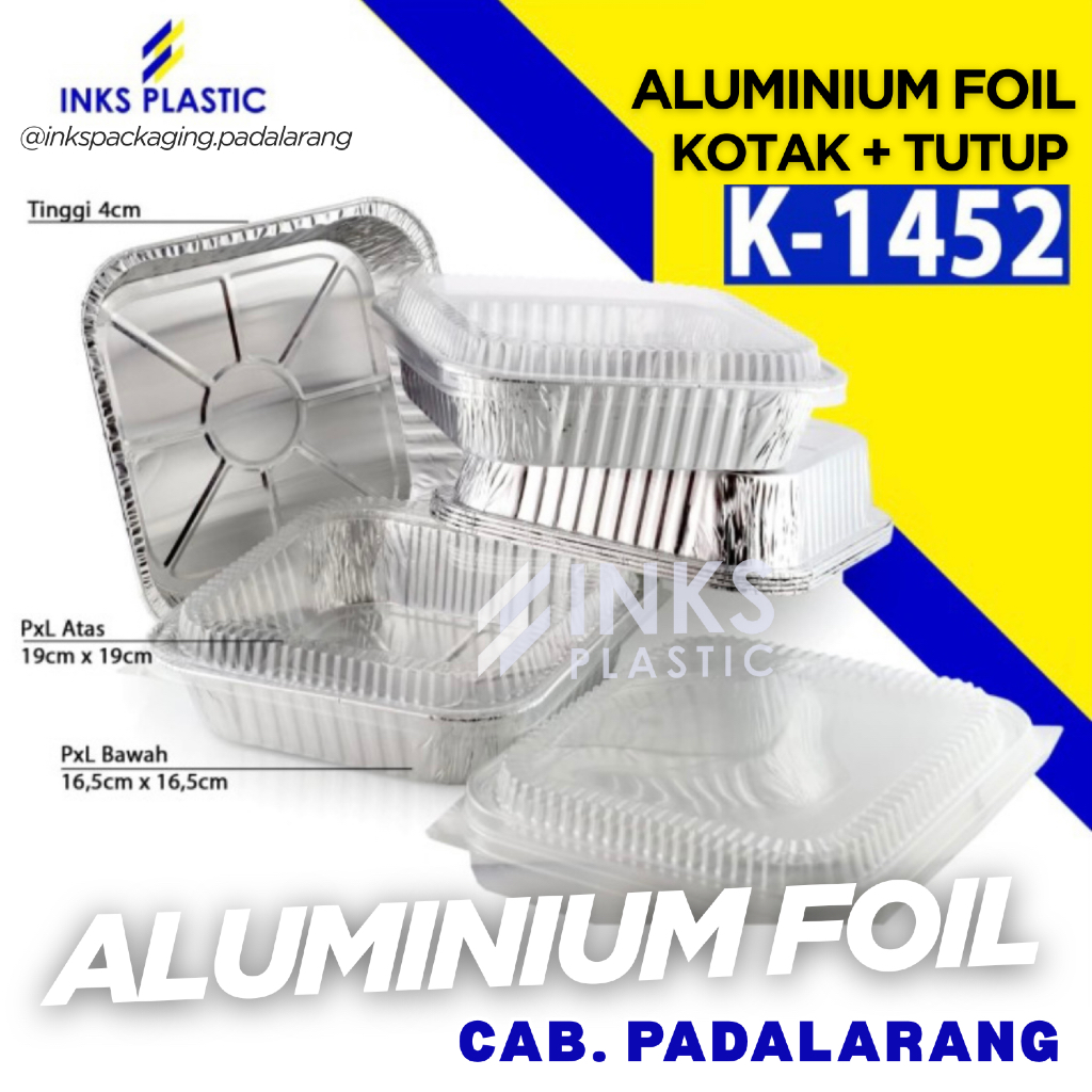 ALUMINIUM FOIL KOTAK PLUS TUTUP K-1452