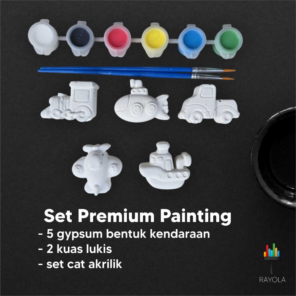 

Paket Alat Melukis Gypsum Karakter Premium Murah Set Painting Lengkap Mainan Anak DIY