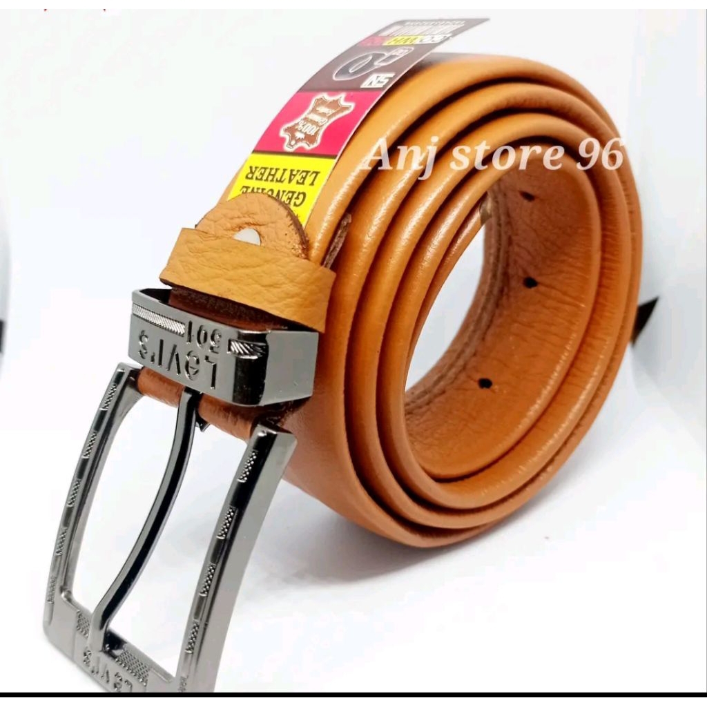 [100% KULIT SAPI ASLI ] Ikat pinggang resleting kulit sabuk seleting gesper resleting kulit asli ges