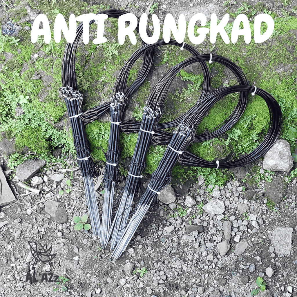 Jerat/racik ayam hutan ayam tabur model tancap panjang +2,5meter=20mata racik