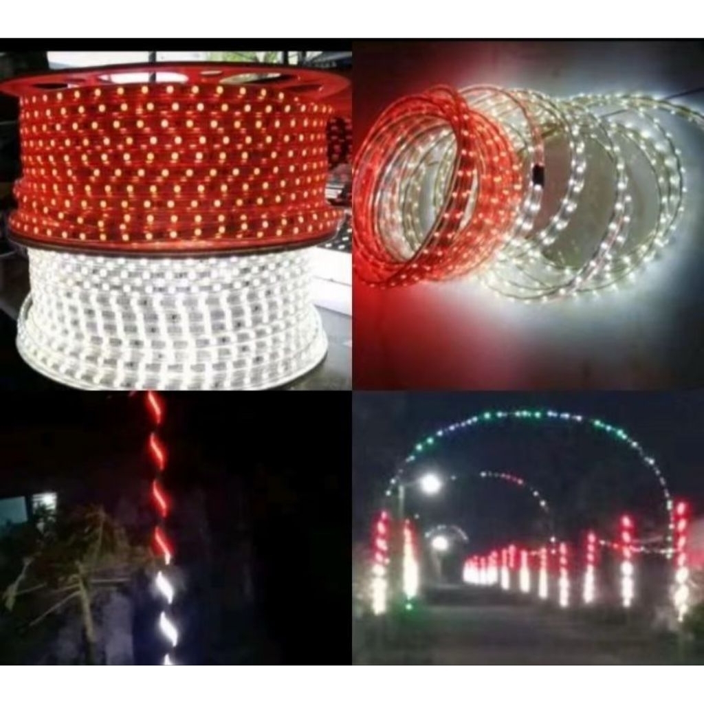 lampu led strip merah putih/lampu hias agustusan/lampu led samvungan merah +putih
