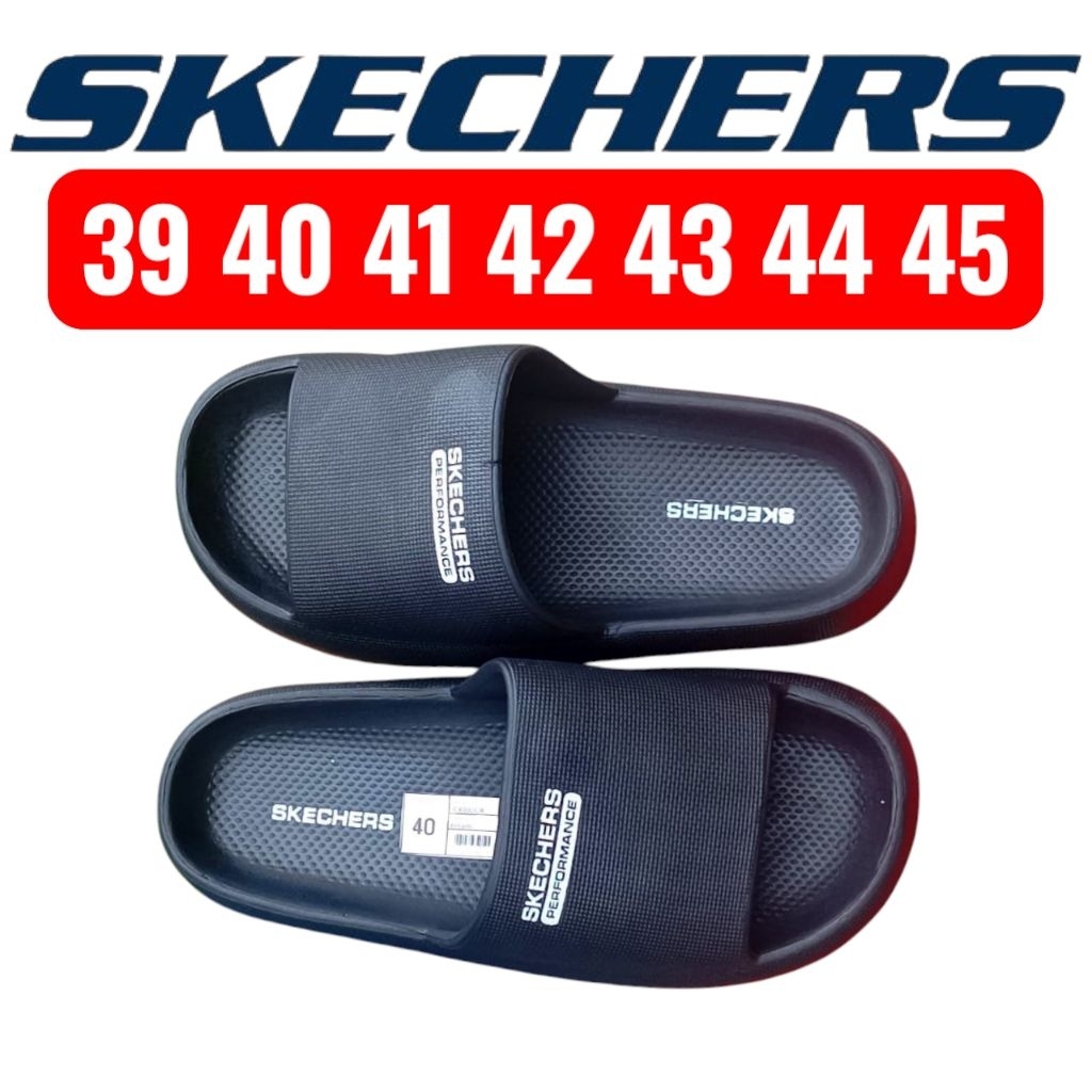 sandal selop pria karet Skechers original sandal slop pria karet