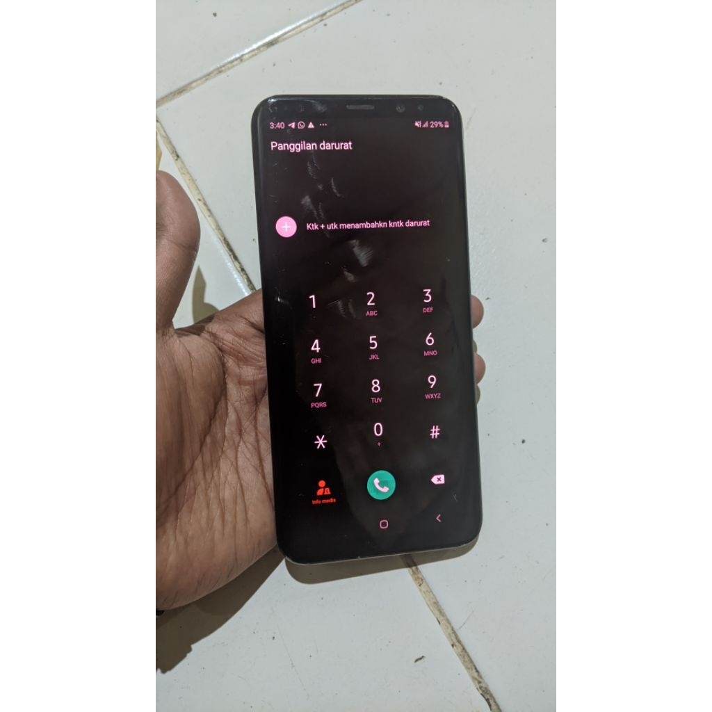 LCD Samsung S8 Plus Ori Cabutan, Minus Shadow