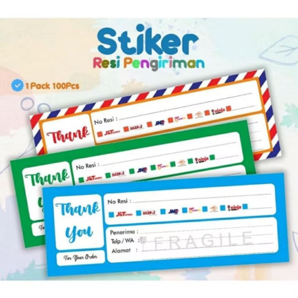 

(100pcs) Stiker Pengiriman Olshop Label Resi Online Shop