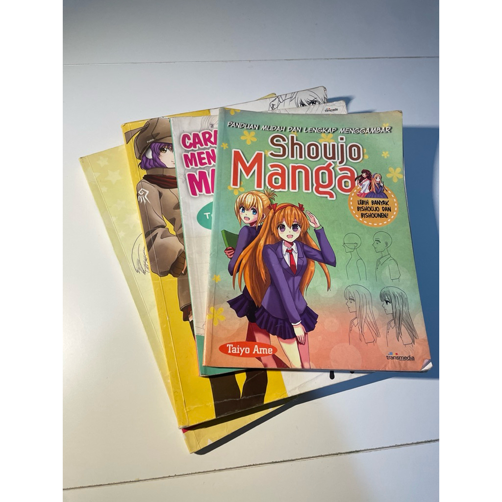 preloved buku belajar menggambar manga taiyo ame fudou