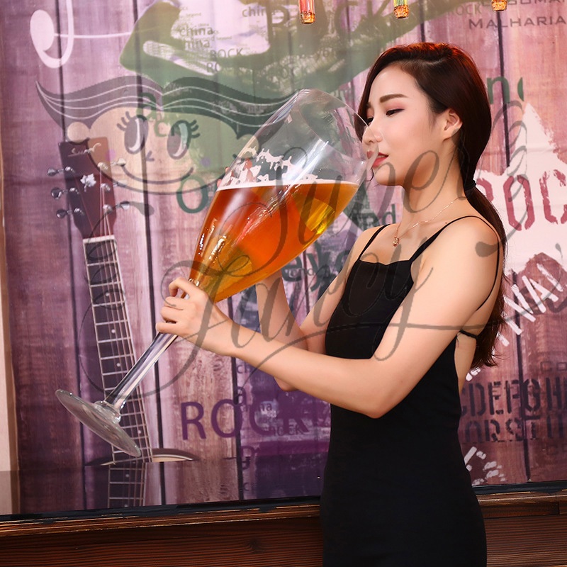 Jumbo big glass wine champagne gelas kaca tinggi party pesta