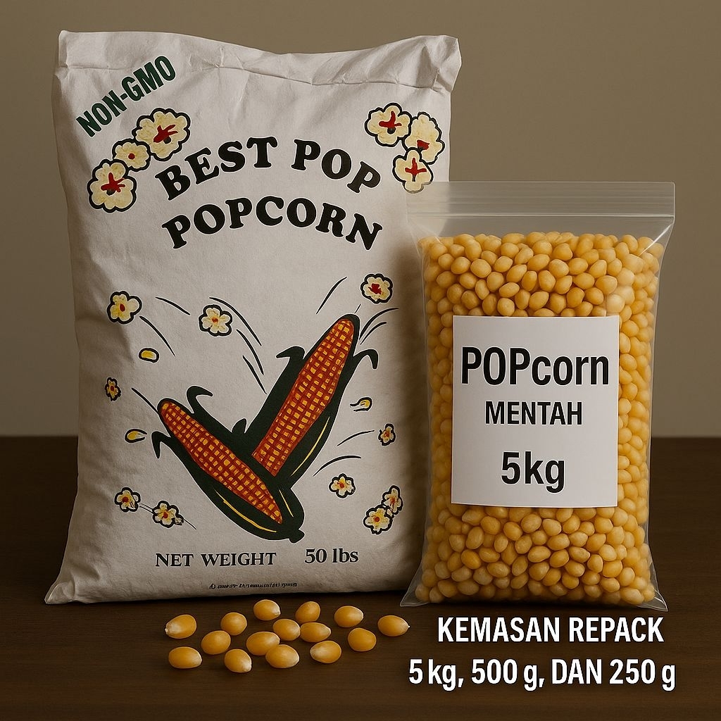 

popcorn impor mentah kemasan repack