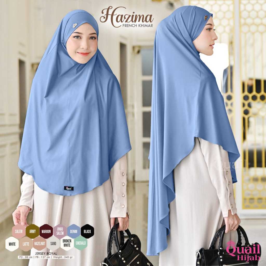 Quail Hijab Hazima French Khimar Malay Jersey Khimar French 2in1 Khimar Cadar Original Quail