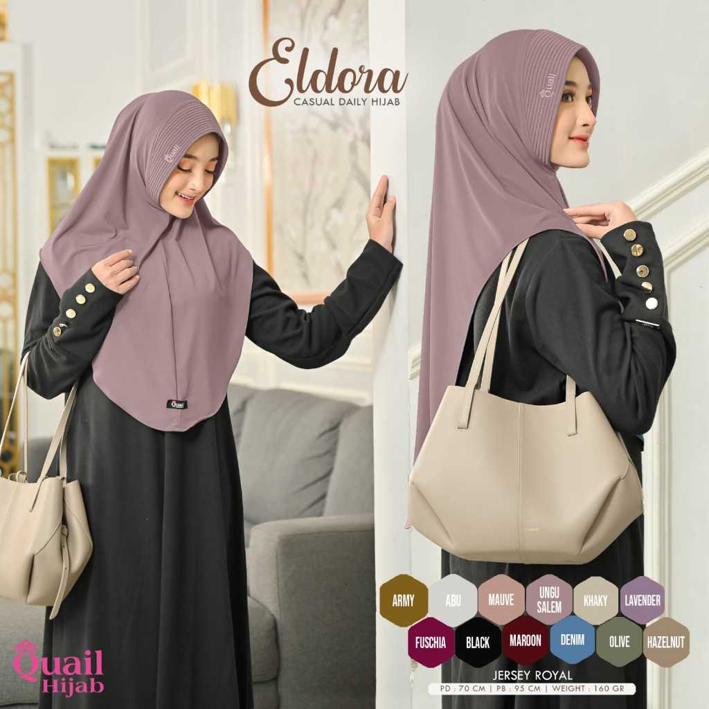 Eldora Hijab Daily Original Quail Hijab Instan Jersey original Quail Eldora Quail Hijab Instan Quail