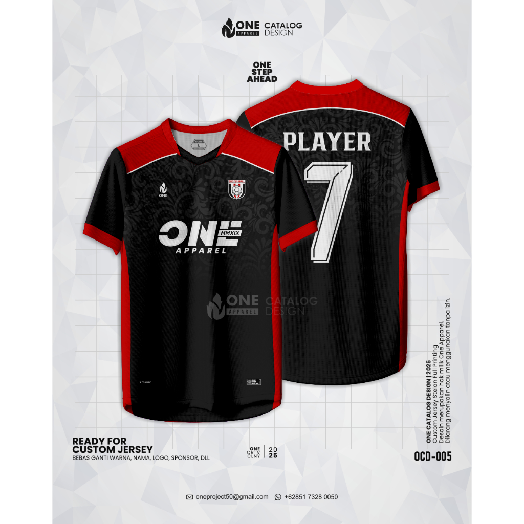 ONE APPAREL - CUSTOM JERSEY STELAN FULL PRINTING - FUTSAL, SEPAKBOLA, VOLI, BASKET - FREE DESAIN
