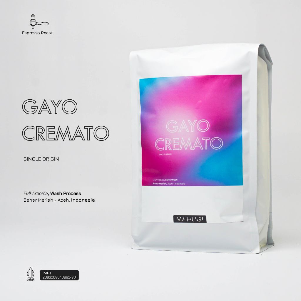 

Mahugi Coffee Gayo Cremato Espresso - Full Arabica - Biji Kopi Arabika Single Origin