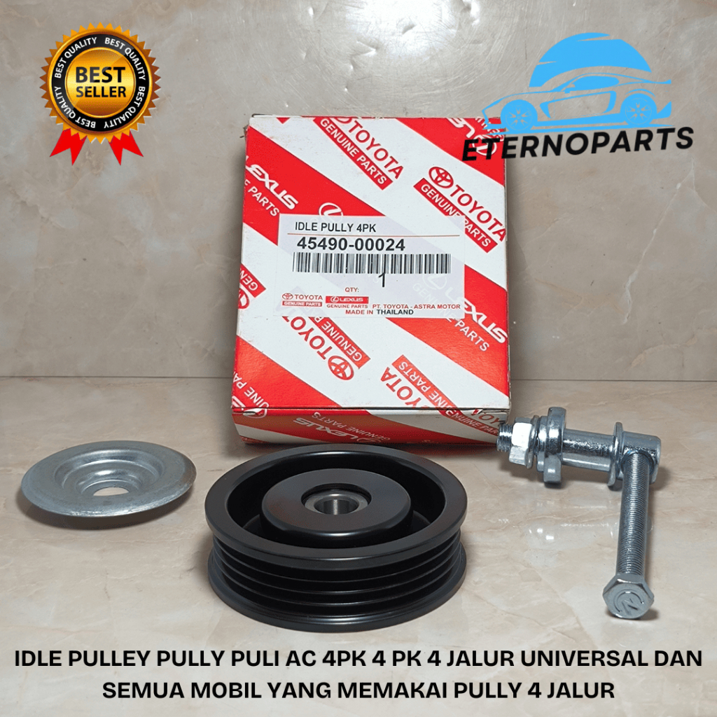 677STOREEEEEE - IDLE PULLEY / PULLY AC 4PK UNIVERSAL SEMUA MOBIL