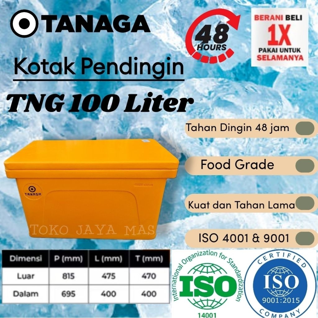 Coolbox / Cooler Box Tanaga 100 Liter Termos Es kotak ikan minuman es crystal