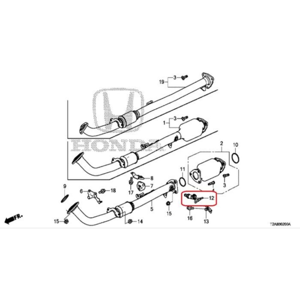 sensor oksigen belakang Accord cr2 2.4cc 203-2017 original