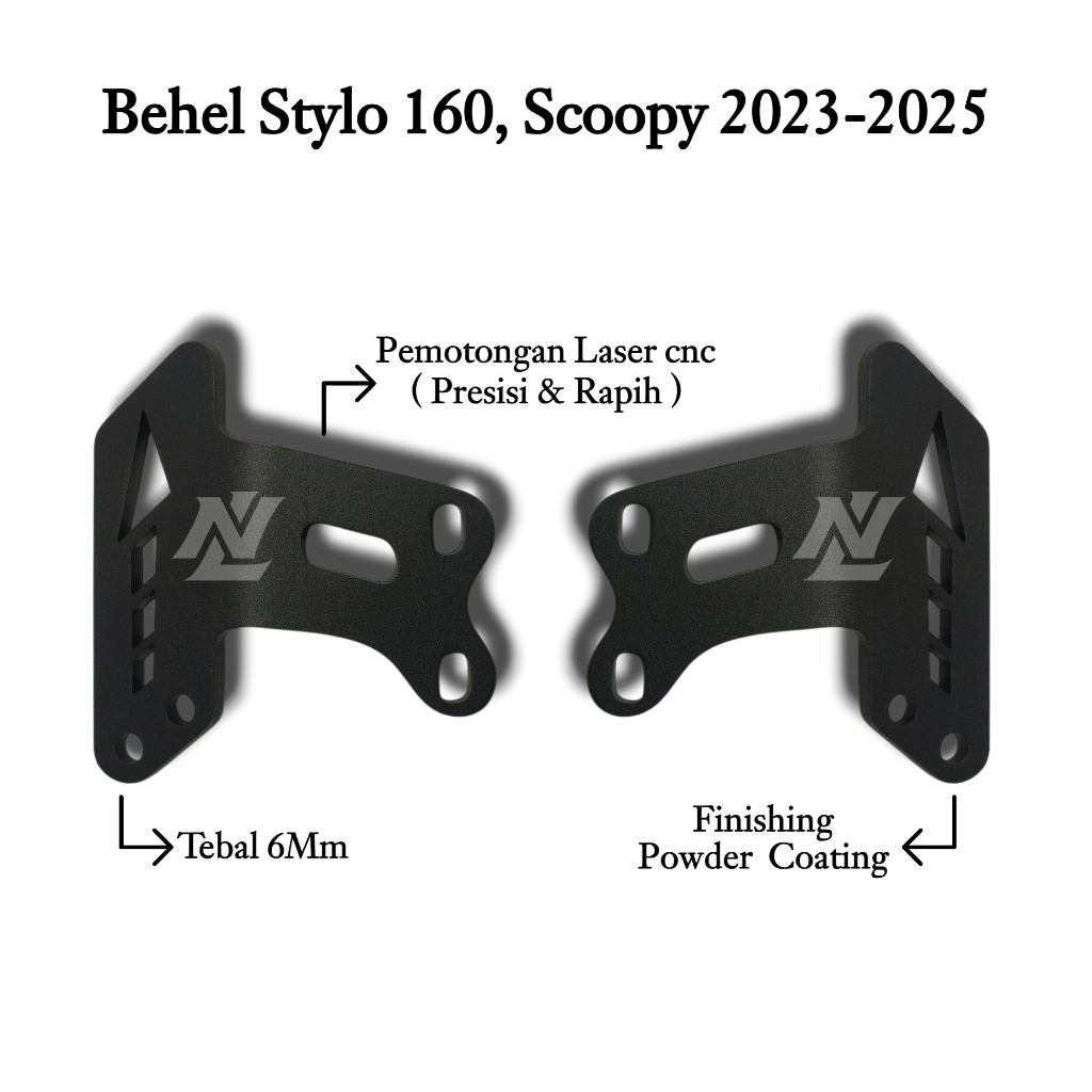 Breket Behel Stylo 160 PNP Scoopy Bracket Behel Belakang Aksesoris Motor Variasi Stylo, Scoopy