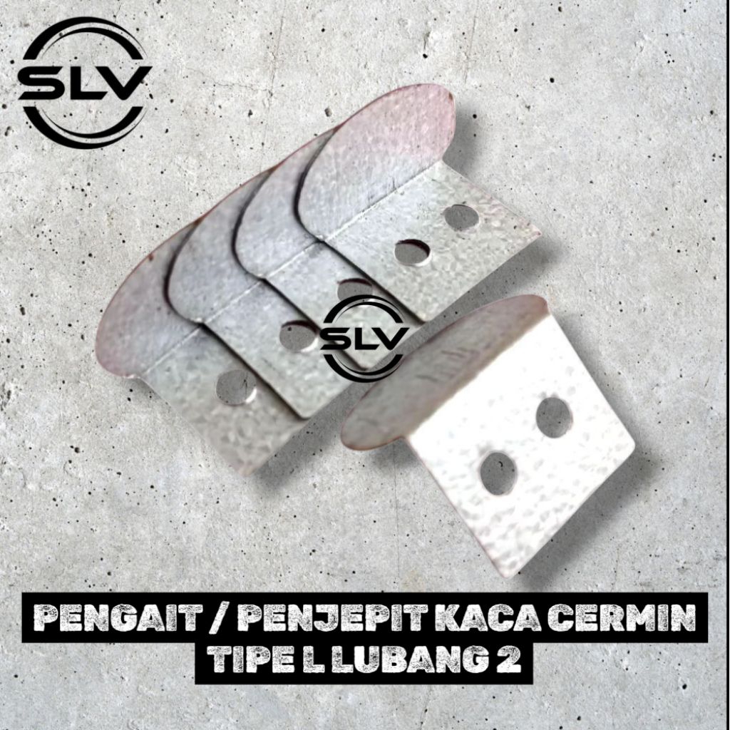 (500pcs) klem PENJEPIT KACA / PENJEPIT CERMIN tipe L bahan galvanis penjepit kaca meja, lemari, dll