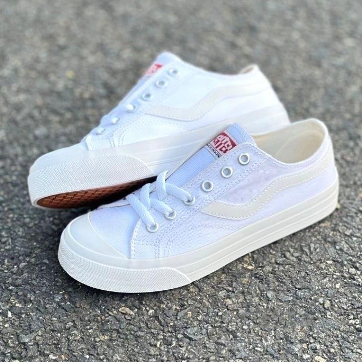Sepatu Casual Ventella Public Low All White Original 100% Ventela Shoes